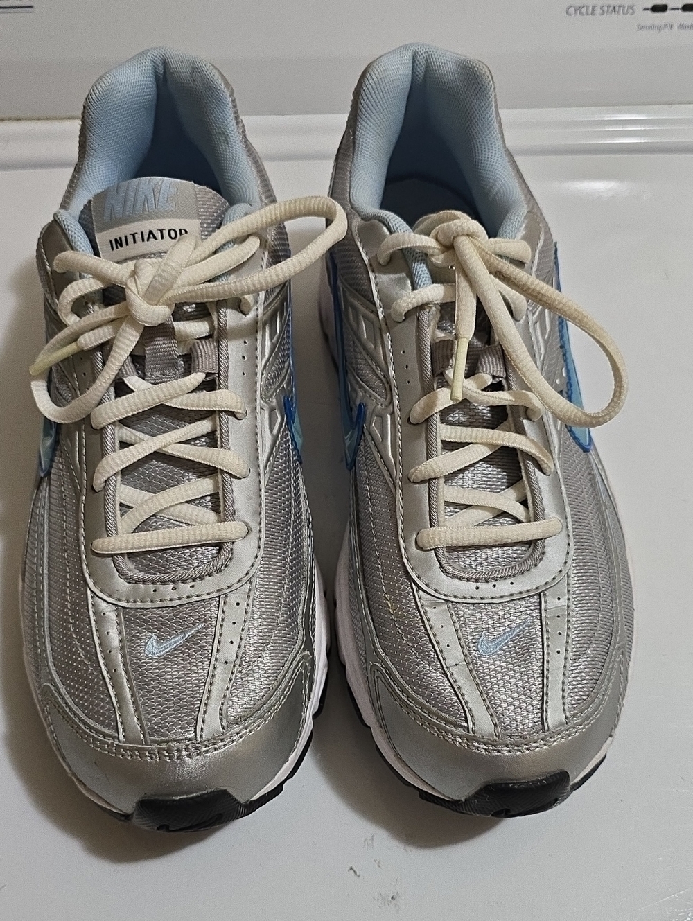 Nike Women's Silver with Light Blue Accent Sneakers